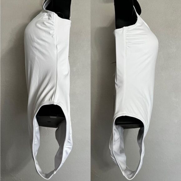 NWT Johnny Was Calme Tank One Piece Swimsuit Bright White Small - Picture 2 of 11